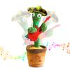 Bighaki808 Dancing Talking Cactus Toys, Talking Sunny Cactus Toy Electronic Plush Toy Singing, Record & Repeating What You Say with 120 English Songs and LED Lighting for Home Decor (Guitar) view 1