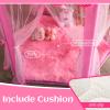 Senodeer Princess Tent for Girls Indoor: with Rug, Star Lights - Pink Play Tent for Kids, Girls Toys for Indoor and Outdoor Games, Princess Castle Playhouse view 3