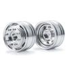 2pcs Metal Alloy Front Wheel Rims Hubs for 1/14th Tamiya Trailer Tractor Truck RC Car Upgrade Parts view 1