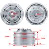 2pcs Metal Alloy Front Wheel Rims Hubs for 1/14th Tamiya Trailer Tractor Truck RC Car Upgrade Parts view 2