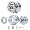 2pcs Metal Alloy Front Wheel Rims Hubs for 1/14th Tamiya Trailer Tractor Truck RC Car Upgrade Parts view 3