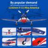 Fms Rc Plane for Adults Remote Control Airplane 1100mm P-51 MA Mustang Without Reflex V2 Hobby Rc Airplanes 6 Channel PNP (No Radio, Battery, Charger) view 4