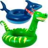 2PCS Pool Floats for Adults Inflatable Dinosaur Shark Swimming Floaties Rings Water Party Supplies view 1