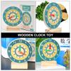 NUOBESTY Wood Number Learning Clock Montessori Teaching Time Clock Toys Early Education Math Wooden Teaching for Classroom Early Learning view 3