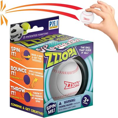 Original ZZZOPA Fidget Balls: Homerun Fidget Stress Ball from Fun Collection | Fidget Toys for Kids: Spin it, Bounce it, Throw it! | 1/20 Collectibles | 6 cm | Fidget Stress Ball Kids Toys by P.M.I.