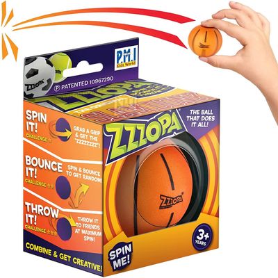 Original ZZZOPA Fidget Balls: SLAMDUNK Fidget Stress Ball from FUN Collection | Fidget Toys for Kids: Spin it, Bounce it, Throw it! | 1/20 Collectibles | 6 cm | Fidget Stress Ball Kids Toys by P.M.I.