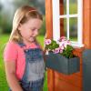 Sportspower Woodbridge Wooden Playhouse for Kids, Outdoor Backyard Playhouse with Working Door, Windows & Flowerpot Holders, Ages 38, Durable Finland Wood, Red view 4