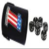 Harley-Davidson #1 RWB Logo Dice Cup Game Set, Leatherette Cup - Black view 2