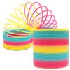 The Dreidel Company Jumbo Rainbow Plastic Coil Spring, Party Favor for Kids, Individually Wrapped, 6" (150mm) Spring (2-Pack) view 1