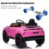 YOFE Electric Ride On Car for Kids, 12V Licenced Lamborghini Kids Electric Vehicles with Remote Control, AUX, Spring Suspension, Music, LED Lights, USB Port, Foot Pedal (Pink) view 4
