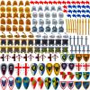 Miutrue Medieval Knight Weapons Pack Accessories Set Building Block Toy Armor Helmet Shield Bow Arrow Designed for Mini Figures Gift for Kids Boys Grils Building Kits Toys view 1