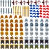 Miutrue Medieval Knight Weapons Pack Accessories Set Building Block Toy Armor Helmet Shield Bow Arrow Designed for Mini Figures Gift for Kids Boys Grils Building Kits Toys view 3