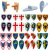 Miutrue Medieval Knight Weapons Pack Accessories Set Building Block Toy Armor Helmet Shield Bow Arrow Designed for Mini Figures Gift for Kids Boys Grils Building Kits Toys view 4