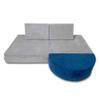 Mod Blox Half Circle Add-On for Soft Furniture Playset Modular Microsuede Foam Play Couch for Creative Kids (Dark Gray) view 3