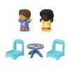 F-Price Fisher-Price Little People Card Game Figure Set - HHR45 ~ Includes 2 Little People Figures, 2 Chairs and a Table with Card Game and Cupcake Graphics, Blue, Yellow, Red view 2