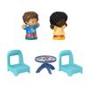 F-Price Fisher-Price Little People Card Game Figure Set - HHR45 ~ Includes 2 Little People Figures, 2 Chairs and a Table with Card Game and Cupcake Graphics, Blue, Yellow, Red view 3