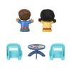 F-Price Fisher-Price Little People Card Game Figure Set - HHR45 ~ Includes 2 Little People Figures, 2 Chairs and a Table with Card Game and Cupcake Graphics, Blue, Yellow, Red view 4