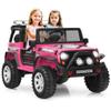 OLAKIDS Kids Ride on Truck, 2 Seater 12V Electric Vehicle with Remote Control, Toddler Battery Powered Toy Car with 2 Speeds Rocking Function Spring Suspension Bluetooth USB AUX Music view 1
