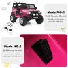 OLAKIDS Kids Ride on Truck, 2 Seater 12V Electric Vehicle with Remote Control, Toddler Battery Powered Toy Car with 2 Speeds Rocking Function Spring Suspension Bluetooth USB AUX Music view 3