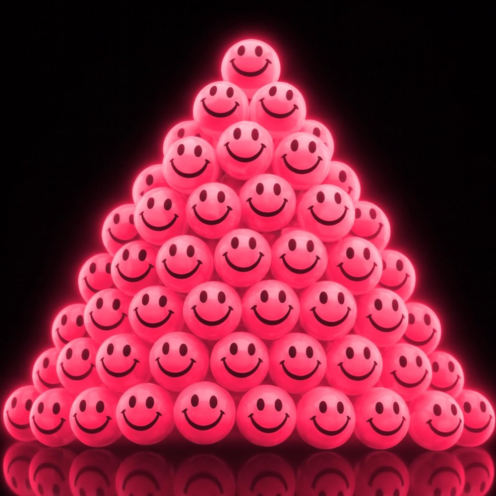 ArtCreativity 36 PCS Pink Glow in The Dark Smile Face Bouncing Balls - Bulk Pack of 36 - 1 Inch High-Bounce Bouncy Balls for Kids, Glowing Party Favors and Goodie Bag Fillers for Boys and Girls