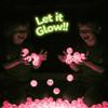 ArtCreativity 36 PCS Pink Glow in The Dark Smile Face Bouncing Balls - Bulk Pack of 36 - 1 Inch High-Bounce Bouncy Balls for Kids, Glowing Party Favors and Goodie Bag Fillers for Boys and Girls view 4