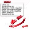 Aluminum Steering Parts Set Upgrades Parts for 1/10 Senton/Granite/Big Rock/Typhon 4X4 3S BLX,Outcast/Kraton 4x4 4S BLX,ARRCat Steering Bellcrank and Steering Link,Replaces AR340132,Red view 2