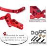 Aluminum Steering Parts Set Upgrades Parts for 1/10 Senton/Granite/Big Rock/Typhon 4X4 3S BLX,Outcast/Kraton 4x4 4S BLX,ARRCat Steering Bellcrank and Steering Link,Replaces AR340132,Red view 4