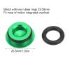 VBESTLIFE Crank Dust, Crankset Dust Cover - Aluminum Alloy Center Shaft with Rubber Ring for Mountain Road (Green) view 2