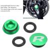 VBESTLIFE Crank Dust, Crankset Dust Cover - Aluminum Alloy Center Shaft with Rubber Ring for Mountain Road (Green) view 4