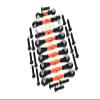 GPM Upgrades Aluminum Tie Rods for 1/10 4WD Ford GT 4-Tec 2.0 (83056-4) & 1/10 4WD 4-Tec 3.0 (93054-4) RC Cars (Orange) view 1