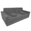 Mod Blox 10 Piece Soft Furniture Playset Modular Microsuede Cover Set for Foam Play Couch for Creative Kids (Dark Gray) view 2