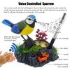 Tipmant Cute Electronic Birds Toys Pets Simulation Realistic Move Chirp Electric Office Home Desk Decor Decoration Kids Birthday Gifts (Blue & Yellow) view 2