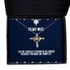 Game On Novelties Love Wife, I'm The Luckiest Person in The World Because You Make me Complete, Gag Cross Dancing Necklace for Wife from Husband view 1