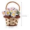 SEWACC Miniature Basket Miniature Plants Fake Basket Decor Toys Potted Plants Mini Woven Planter Baby Doll Toy Mini Fake Flowers Tiny Bamboo Bush Doll House view 2