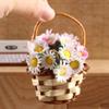 SEWACC Miniature Basket Miniature Plants Fake Basket Decor Toys Potted Plants Mini Woven Planter Baby Doll Toy Mini Fake Flowers Tiny Bamboo Bush Doll House view 3