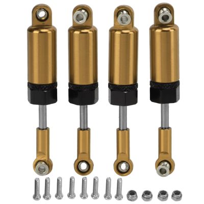 Lairun 4Pcs RC Shocks Absorber 60mm Damper Internal Spring for MN 1/16 Remote Control Car Model Upgrades, Adjustable Internal Spring Damper Shocks Upgrade Parts, RC Car Metal Air Damper Shock(#2)