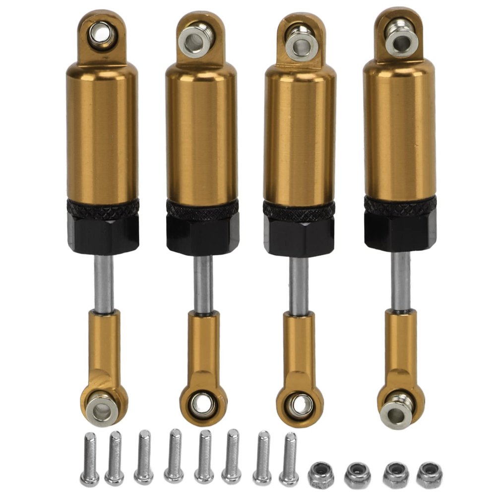 Lairun 4Pcs RC Shocks Absorber 60mm Damper Internal Spring for MN 1/16 Remote Control Car Model Upgrades, Adjustable Internal Spring Damper Shocks Upgrade Parts, RC Car Metal Air Damper Shock(#2)