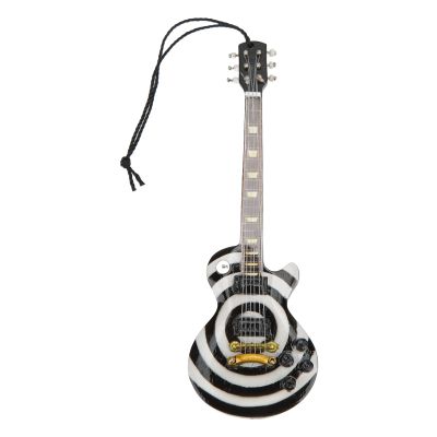 Jiawu Guitar Model, Basswood Miniature Guitar Mini Musical Instrument Gift Miniature Dollhouse Model Home Decoration