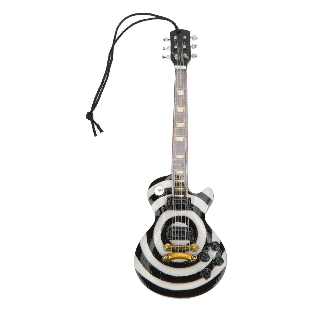 Jiawu Guitar Model, Basswood Miniature Guitar Mini Musical Instrument Gift Miniature Dollhouse Model Home Decoration