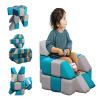 nets Tribe Magnetic Soft Building Blocks for Kids, Magnetic Blocks, Big Blocks, Educational Toys, Incredibly Fun Building Block for Children (Blue+Gray) view 1