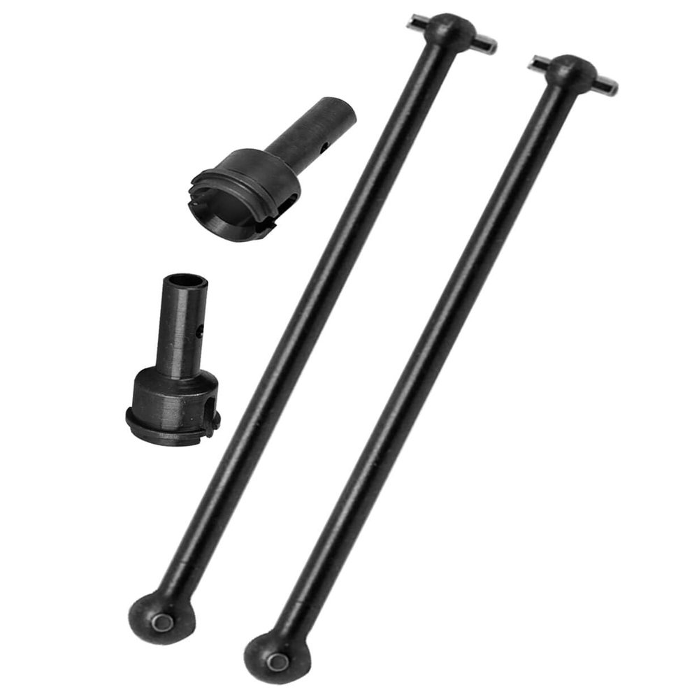 Rear Drive Shaft Upgrades Part for 1/7 Mojave 6S BLX,2pcs ARRCat Rear Harden Metal #45 CVD Drive Shaft Hop-up Parts,RC Heavy Duty Driveshaft for 1/7 Mojave 6S BLX (More Power 2022) Black