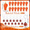Aoriher 120 Pieces Basketball Party Favors Set, Basketball Goodie Bag Fillers, Toy Whistle Silicone Bracelet Luminous Tattoo Sticker Keychain for Basketball Party Supplies view 3
