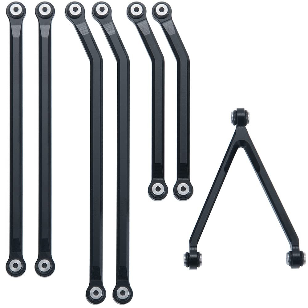 Benedict Harry Aluminum High Clearance Chassis Links for 1/24 RC LWB Axial SCX24 AXI00005 Upgrade Part (Black)