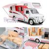 BDTCTK 1:28 Scale DIY Luxury Motorhome DIE-CAST Car Model, Zinc Alloy Die-Cast Pull Back Vehicles Kid Toys for Boy Girl Gift (Red) view 2