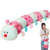 CASAGOOD 35.4 Inch Caterpillar Stuffed Animals Colorful Plush Toys Hugging Pillow Soft Plushies Doll (Aqua) view 1