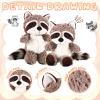 2-Piece Raccoon Plush Set - Soft, Cute, 14-Inch Brown Raccoon Stuffed Animals for Kids view 2