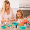 Veitch fairytales Kids Play Kitchen Toy Accessories Set Toddler Cooking Playset for Girls Boys Including Colorful Pots and Pans (Green) view 3