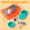 Veitch fairytales Kids Play Kitchen Toy Accessories Set Toddler Cooking Playset for Girls Boys Including Colorful Pots and Pans (Green) view 4