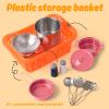 Veitch fairytales Kids Play Kitchen Toy Accessories Set Toddler Cooking Playset for Girls Boys Including Colorful Pots and Pans (Pink) view 4