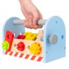 ink2055 1Set Wooden Tool Box Multi-Functional Wear- Role Play Screws Tool Toys for Gift Light Blue view 2